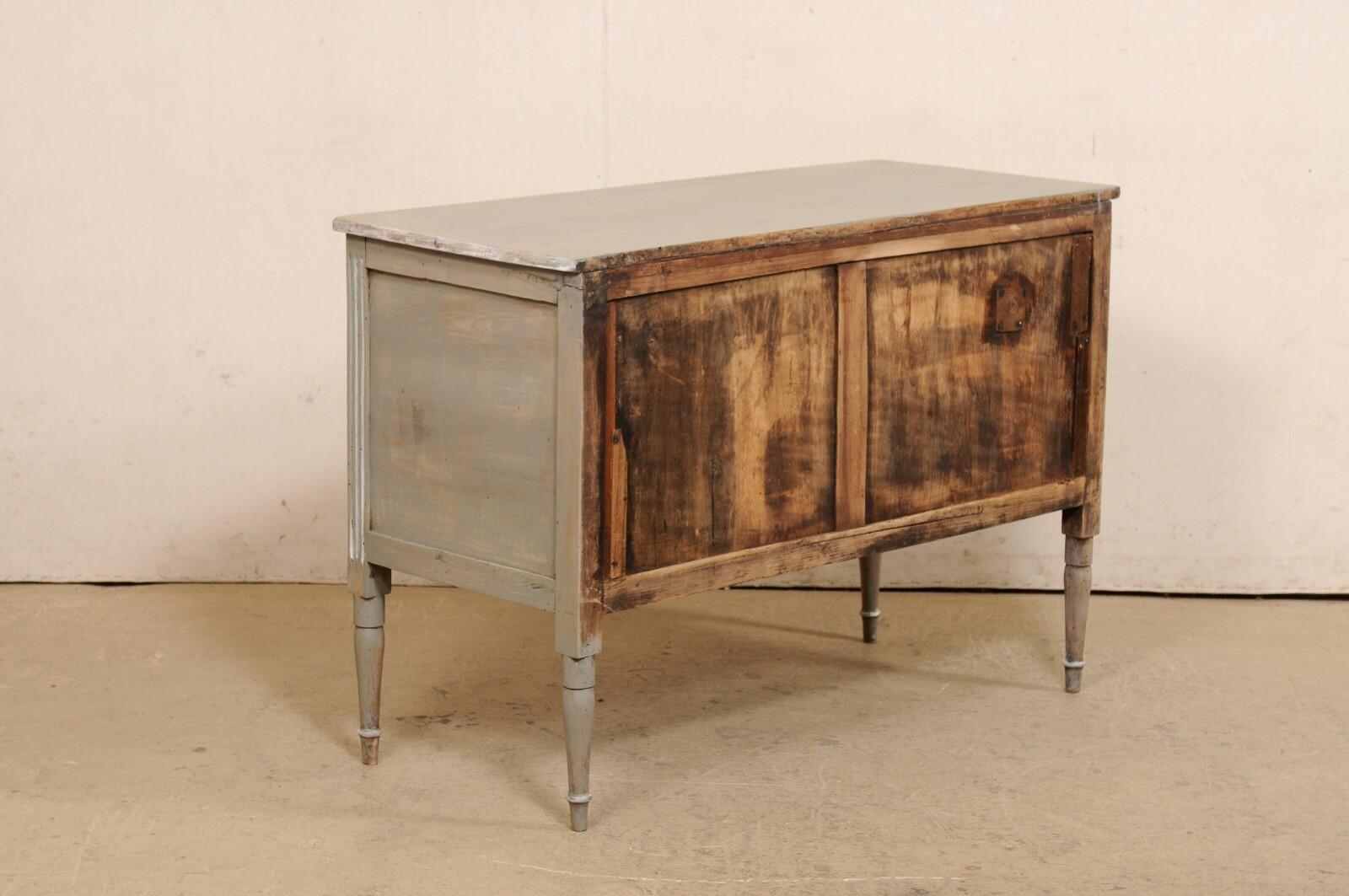 Late 18th C. Painted and Raised 2-Drawer Chest, Italy For Sale 4