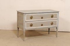 Late 18th C. Painted and Raised 2-Drawer Chest, Italy