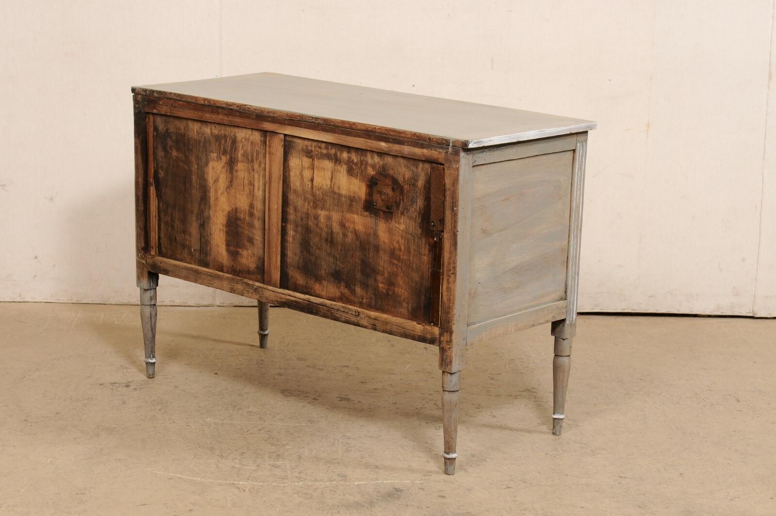 Late 18th C. Painted and Raised 2-Drawer Chest, Italy For Sale 2