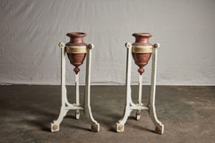 Pareja de antorchas italianas de pino de finales del siglo XVIII