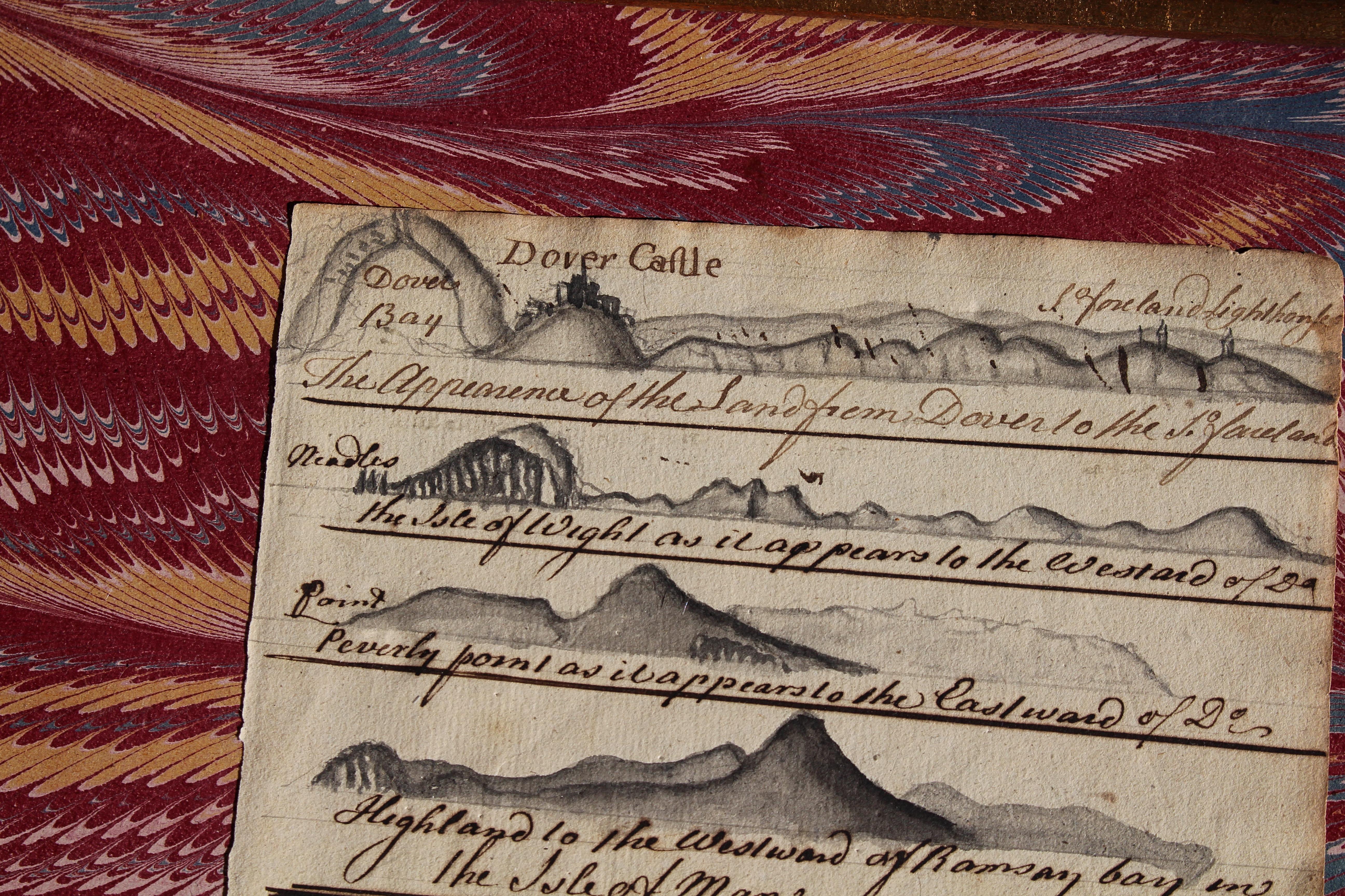 Carta Schizzi a penna e inchiostro di marinai della fine del 18° secolo, arte navale, nautica e popolare. in vendita