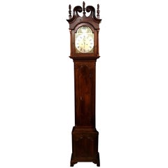 Antique Late 18th Century Thomas Crow, Wilmington DE Mahogany Tall Case Clock