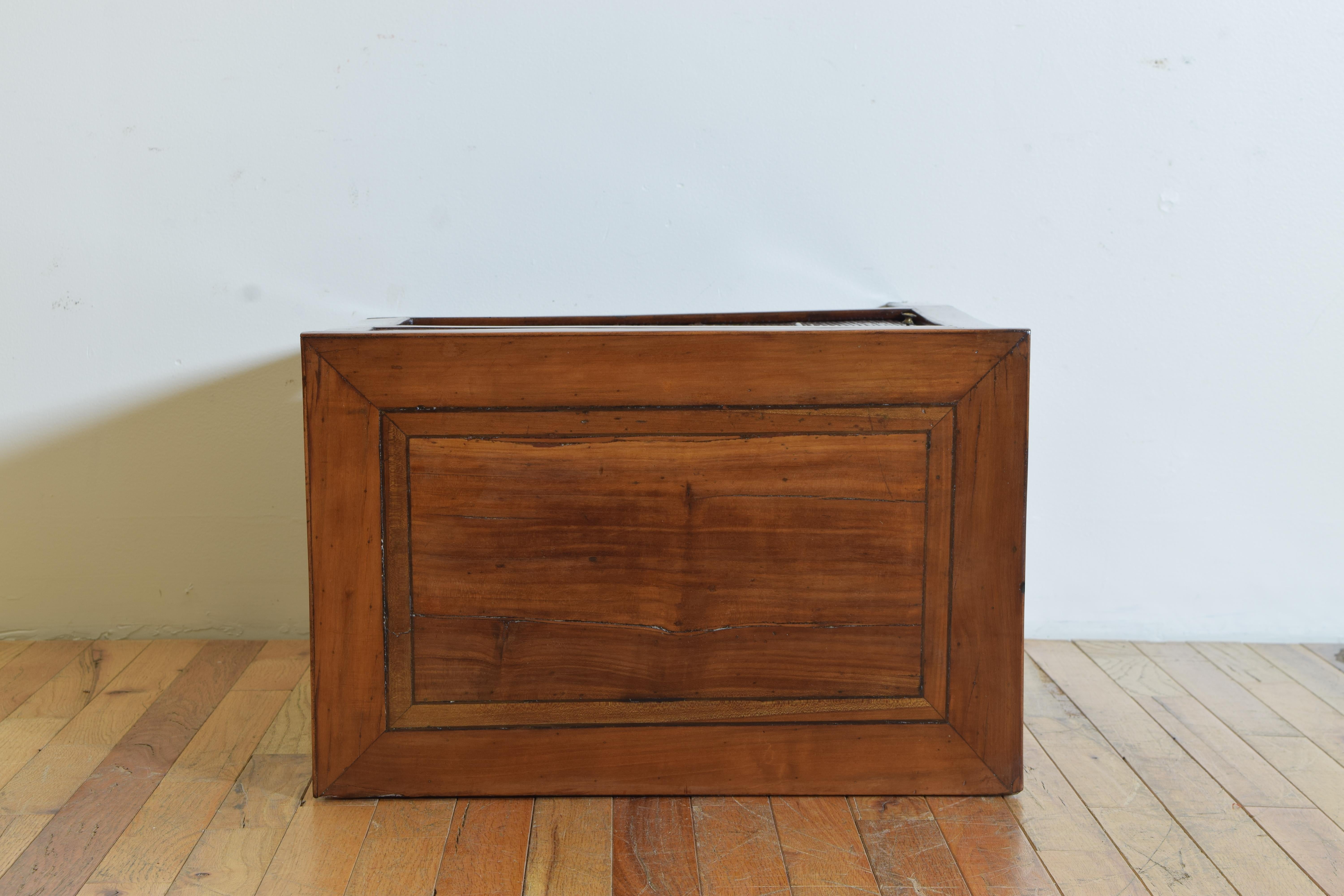 Late 18th C. Walnut, Inlaid and Ebonized One Drawer Cabinet 2