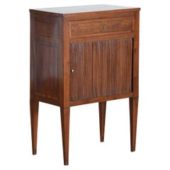 Antique Late 18th C. Walnut, Inlaid and Ebonized One Drawer Cabinet