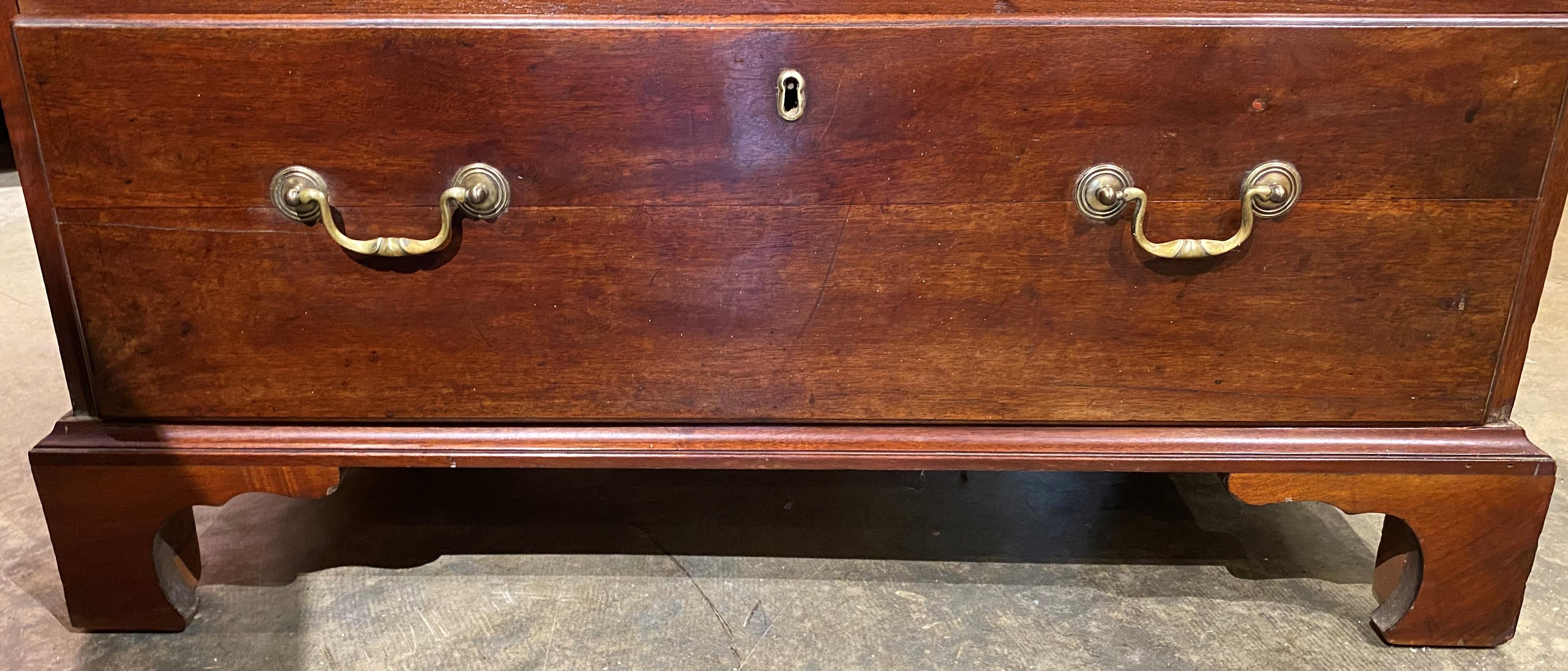18th Century Late 18th C Walnut Seven Drawer Tall Chest, Probably Maryland or Pennsylvania