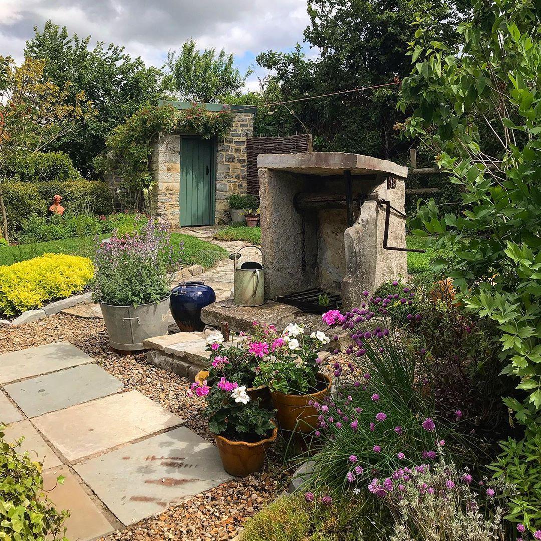 A nice hand carved granite late 18th century-early 19th century well head square shape with niche stone block slabs. Simple architectural forms square round triangle rectangle creating the beautiful vessel Architectural element. To be used in a