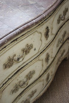 Late 18th Century French Painted Serpentine Commode