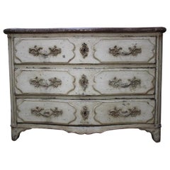 Late 18th Century French Painted Serpentine Commode
