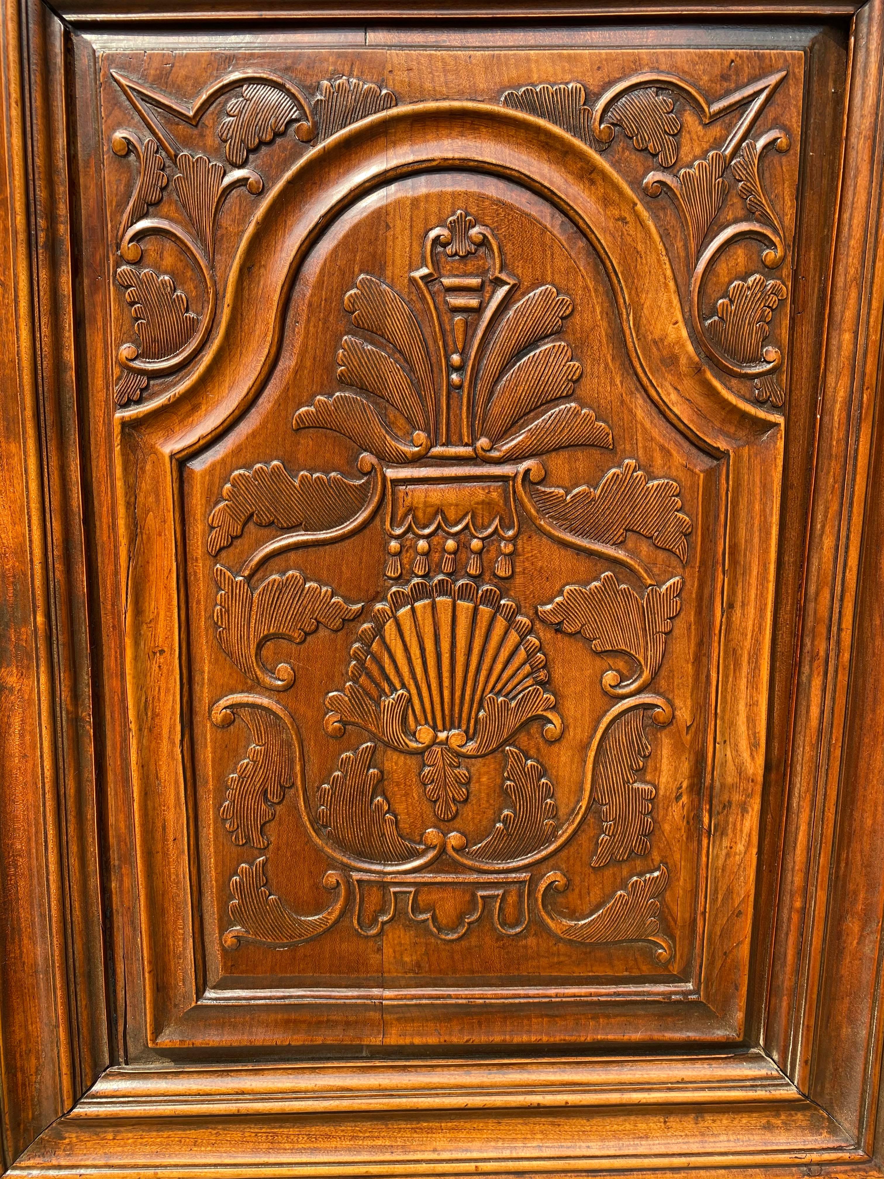 Louis XVI Late 18th C. French Rennes Armoire, Cherrywood, Brittany, Attributed J.B.Depouez For Sale