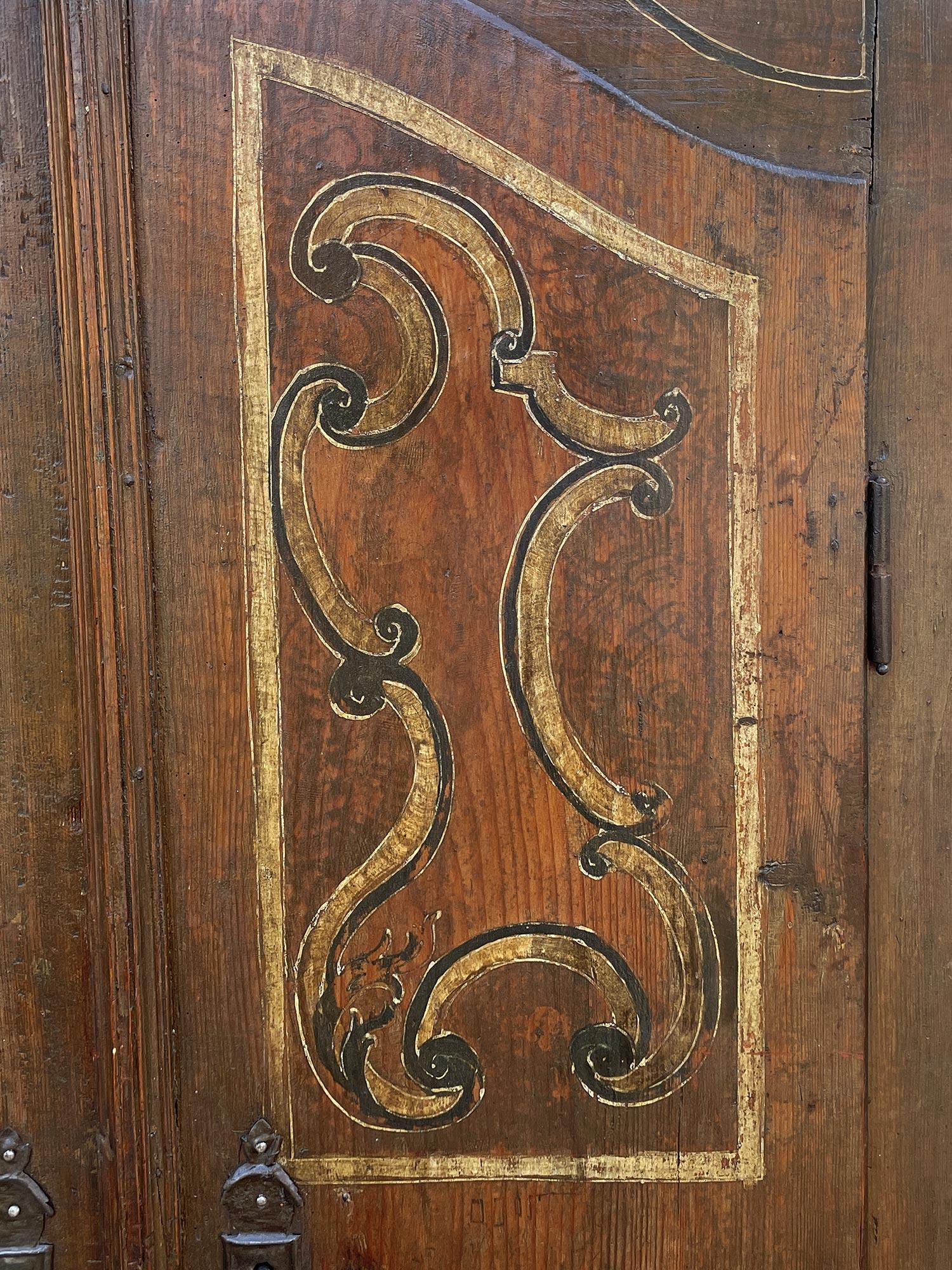 Late 18th Century Alpine Painted Cabinet 8