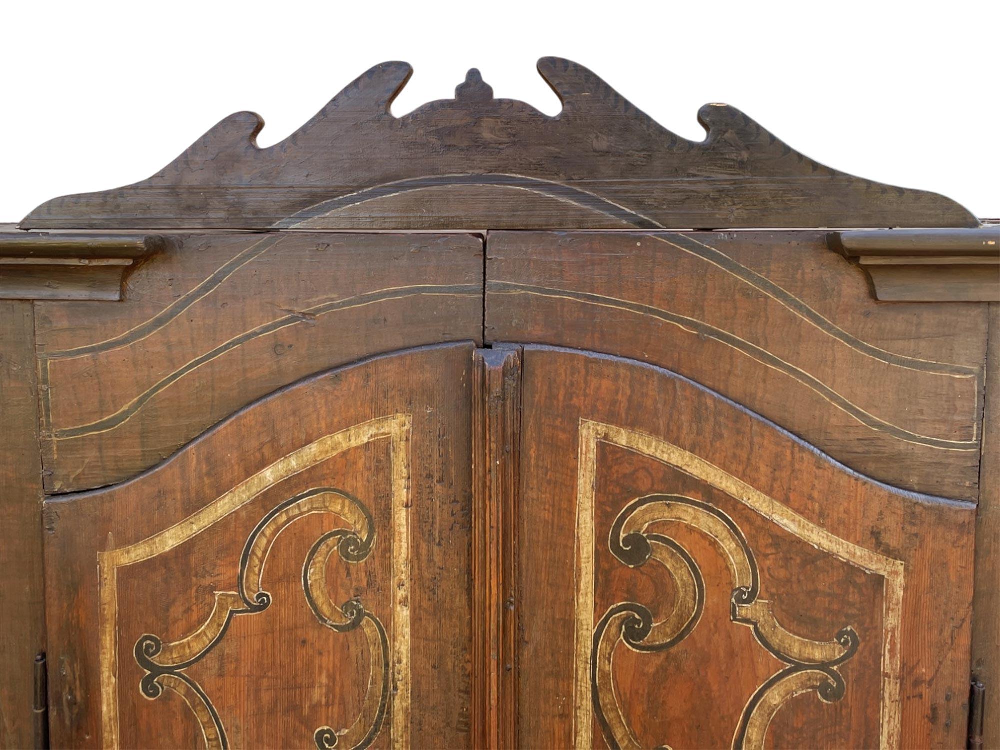 Late 18th Century Alpine Painted Cabinet 10