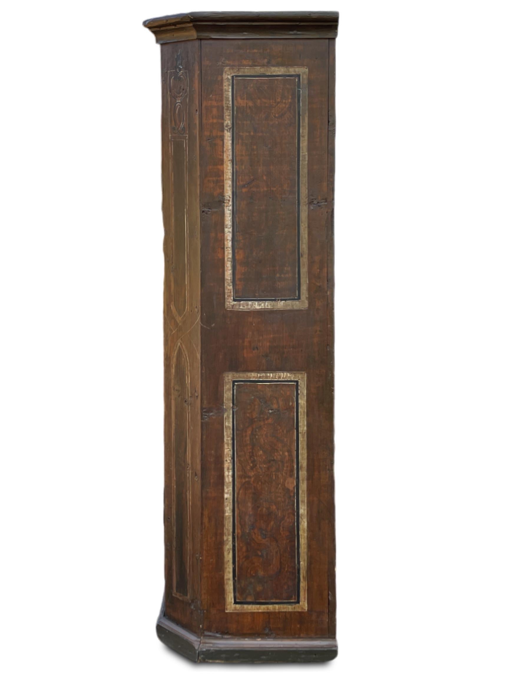 German Late 18th Century Alpine Painted Cabinet