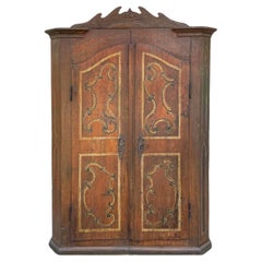 Cabinet peint alpin de la fin du XVIIIe siècle