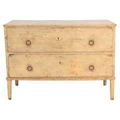 Late 18th Century Alsatian Pine Chest of Drawers with Original Paint