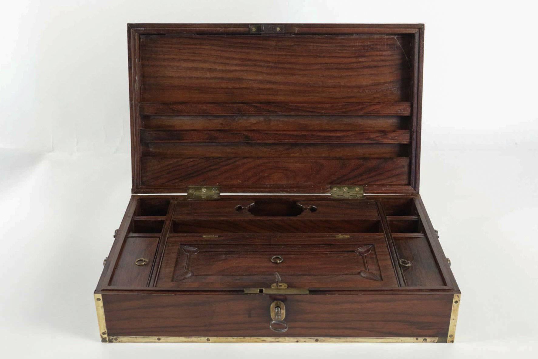 Kingwood Late 18th Century Amarante Officer's Letter Box, circa 1780 For Sale