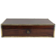 Antique Late 18th Century Amarante Officer's Letter Box, circa 1780