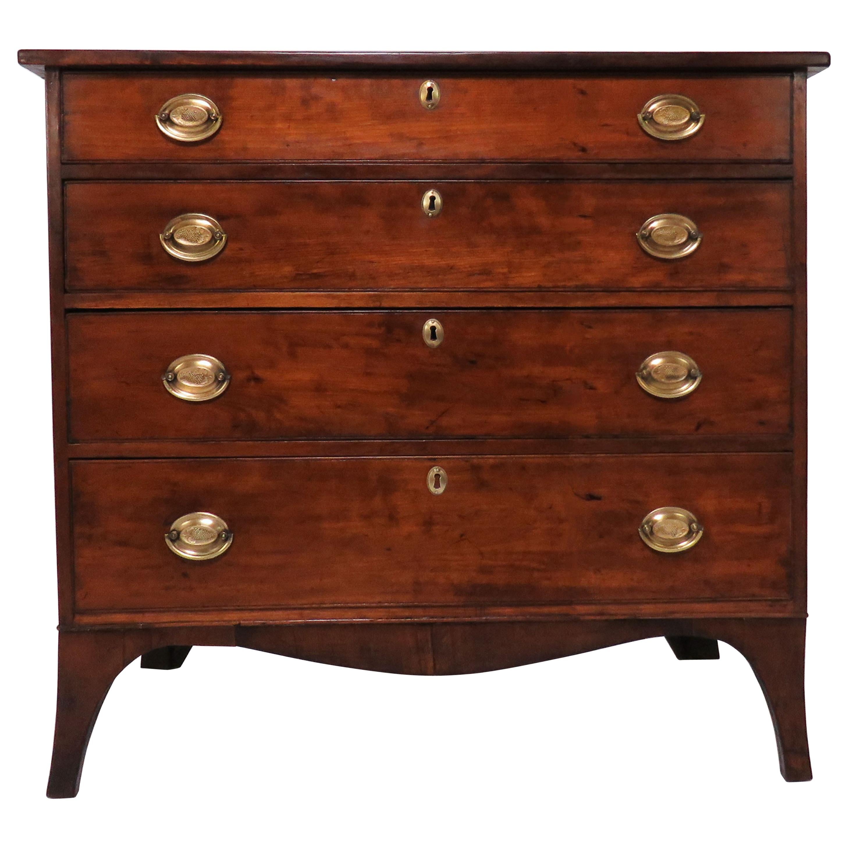 Late 18th Century American Federal Hepplewhite Antique Chest of Drawers