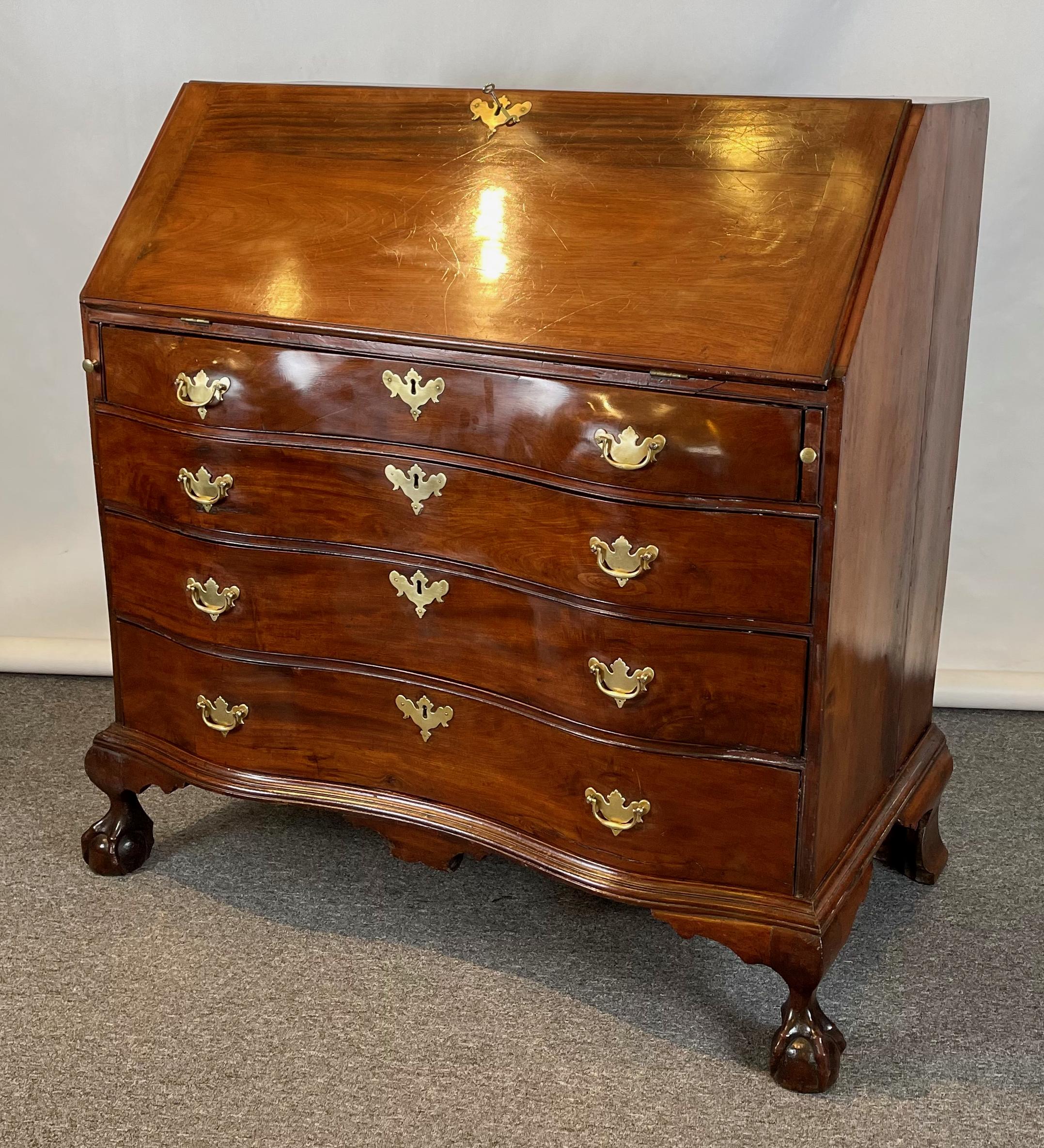 American Classical Late 18th Century American Mahogany Slant Front Desk