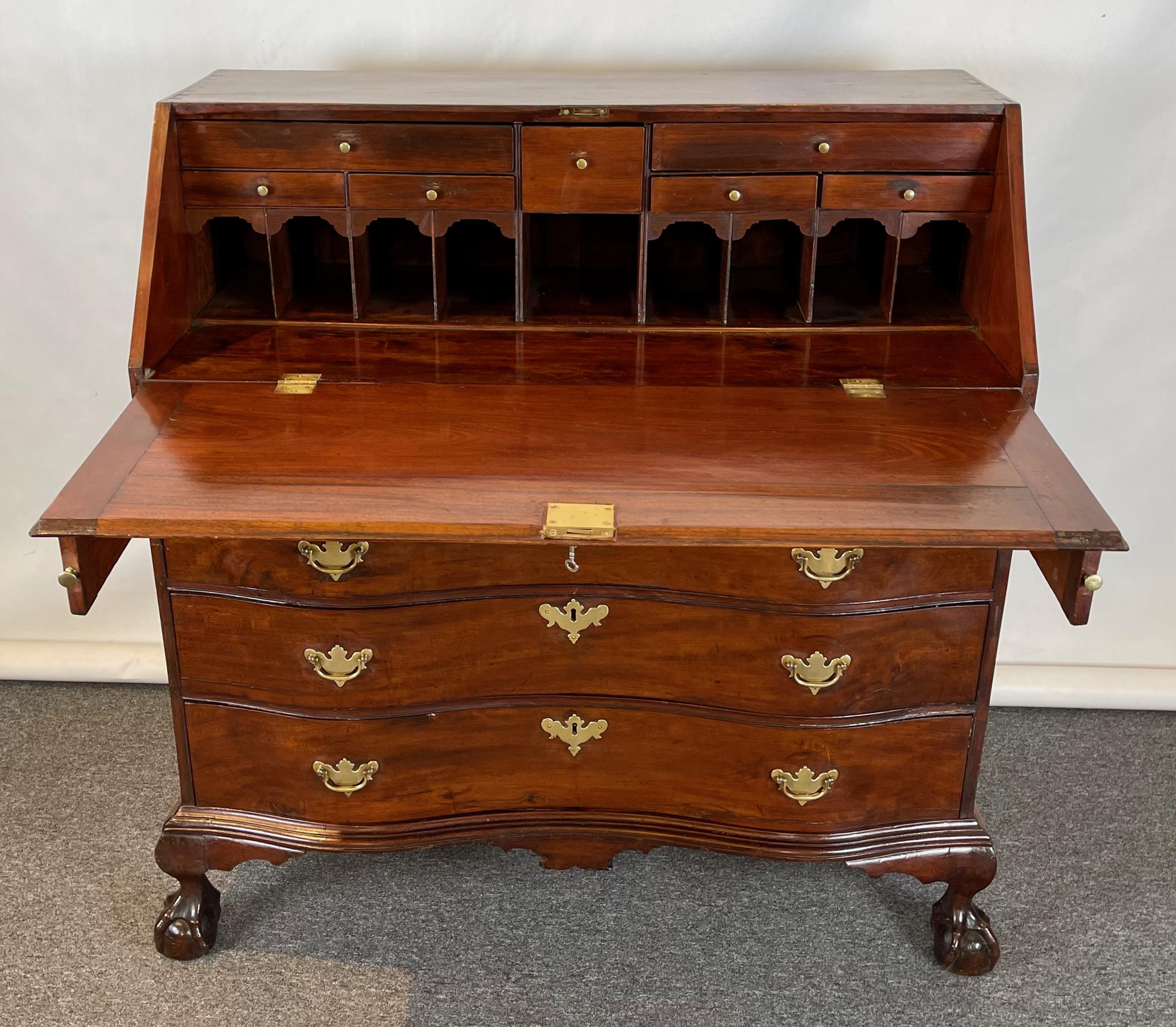 Late 18th Century American Mahogany Slant Front Desk 3
