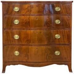Late 18th Century American Serpentine Front Chest of Drawers