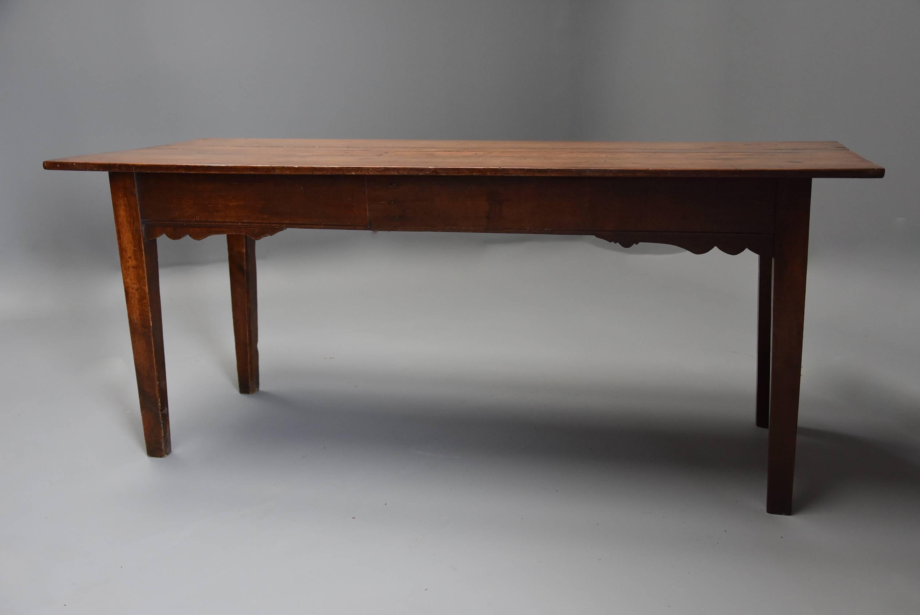 Late 18th Century and Earlier Oak Farmhouse Table of Superb Patina 7