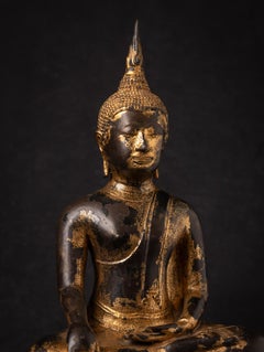 Late 18th century Antique bronze Thai Buddha statue from Thailand