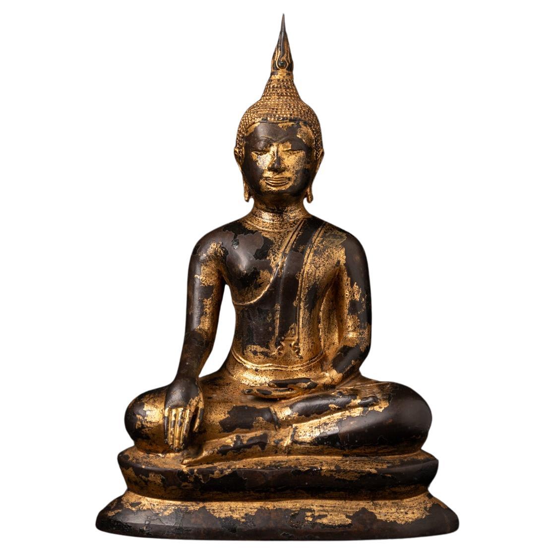 Late 18th century Antique bronze Thai Buddha statue from Thailand