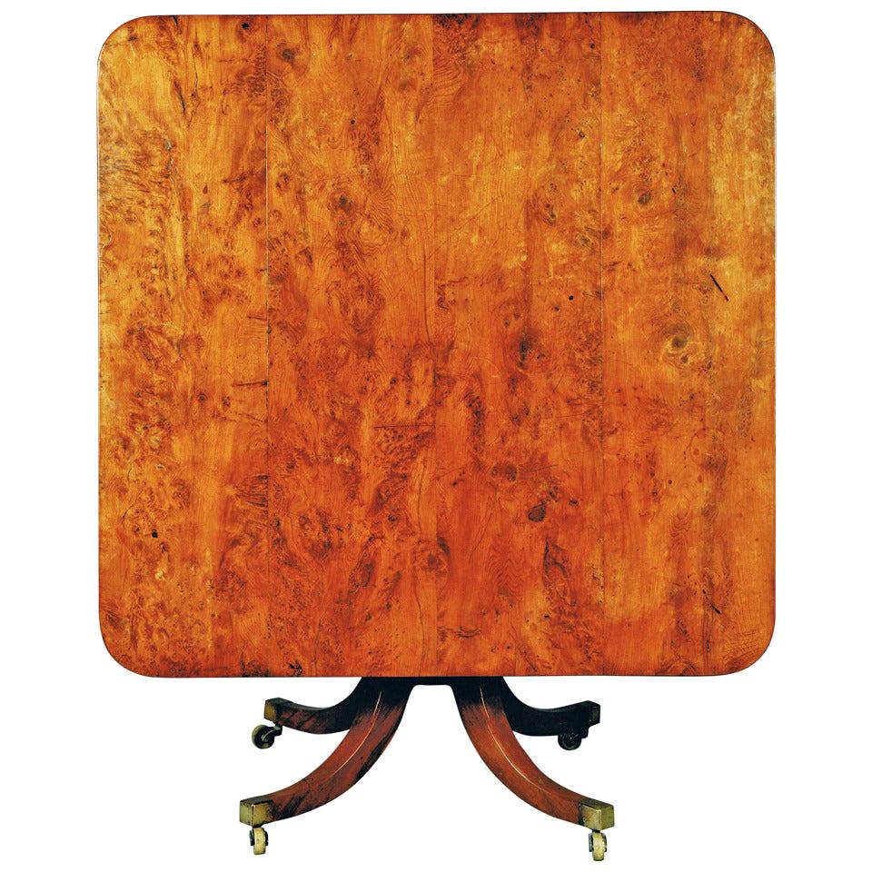 Late 18th Century Antique George III Yew Wood Breakfast Table For Sale