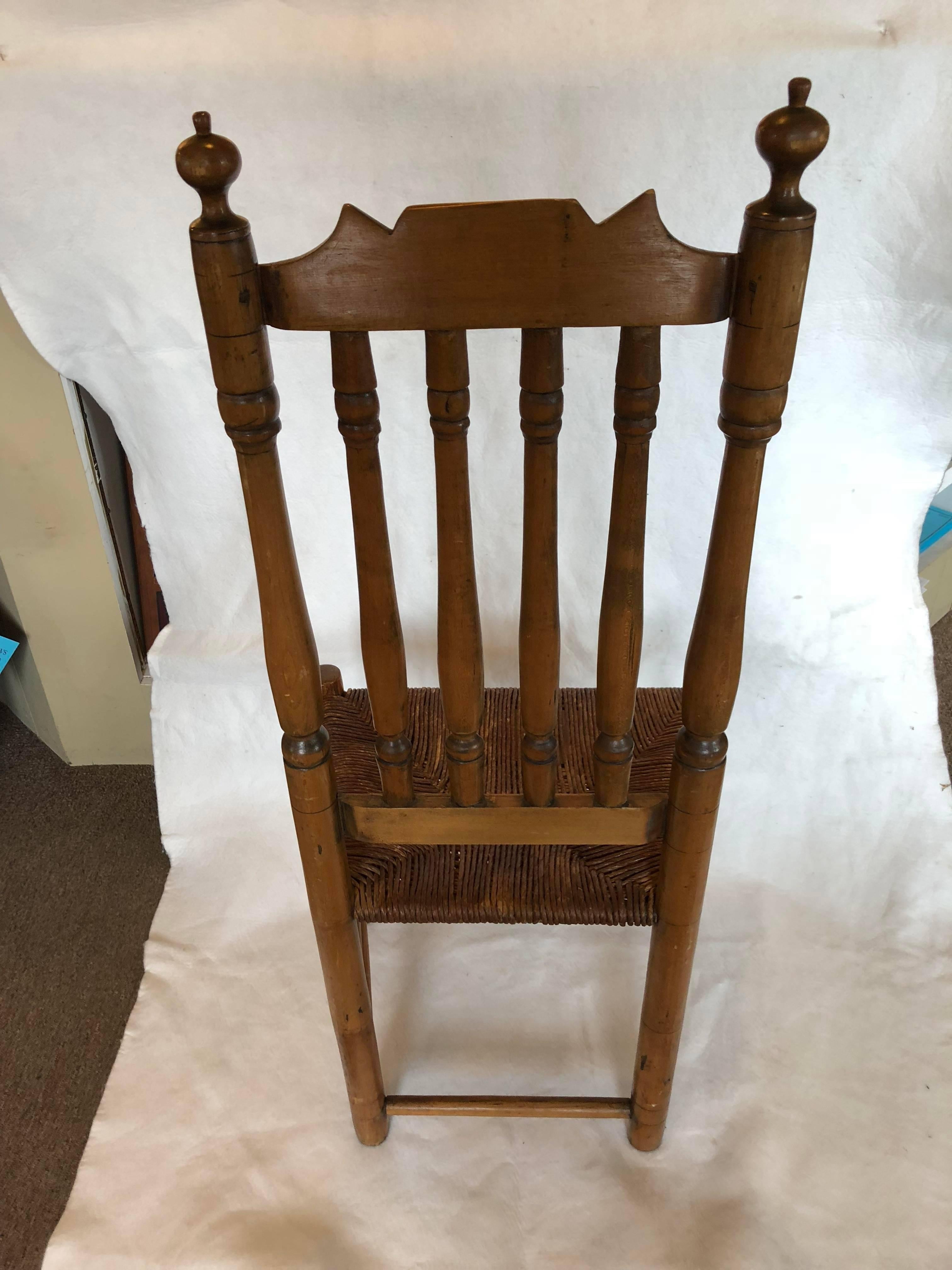 American Colonial Late 18th Century Banister Back Chair