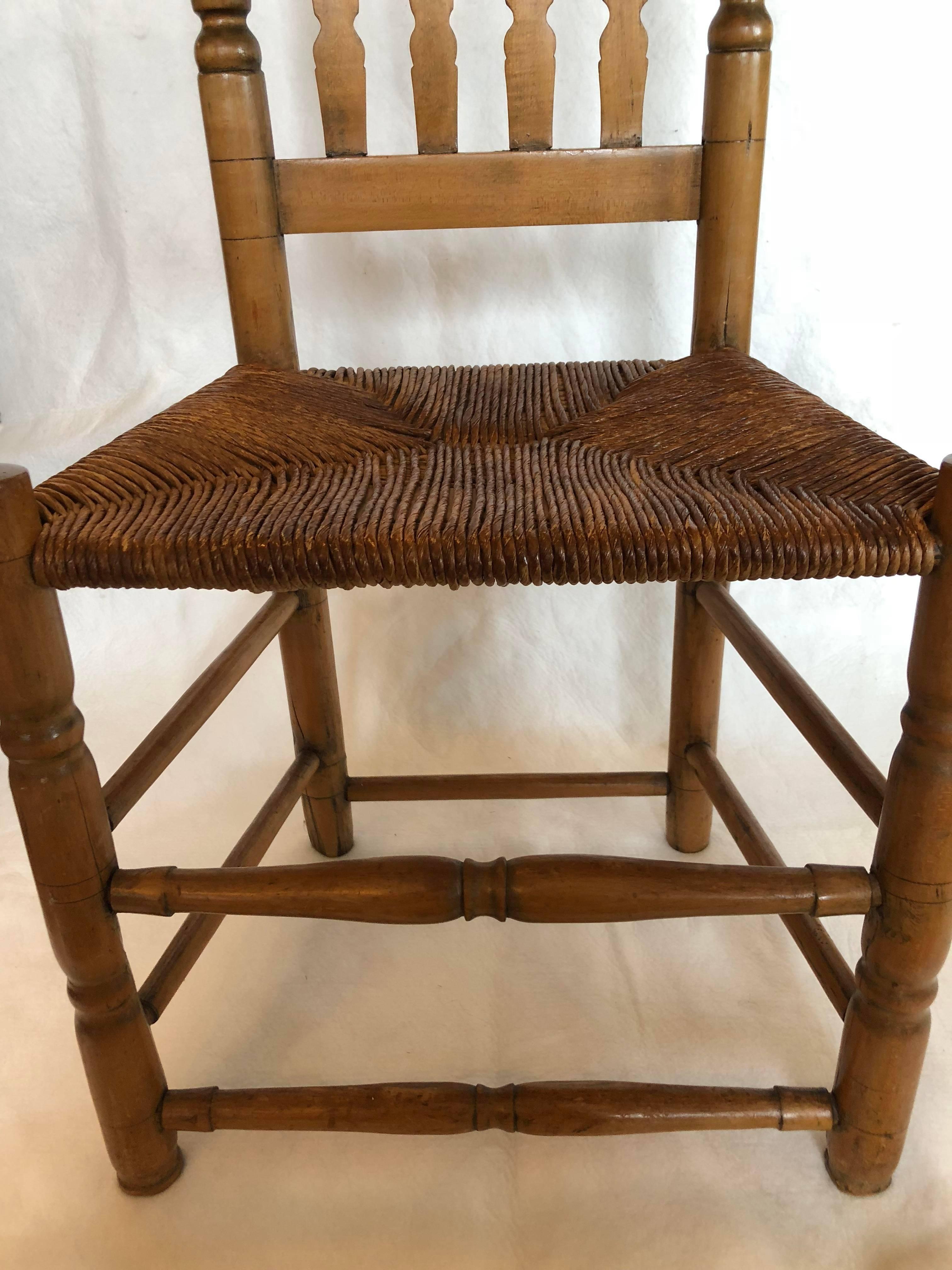 Late 18th Century Banister Back Chair In Excellent Condition In Southampton, NY