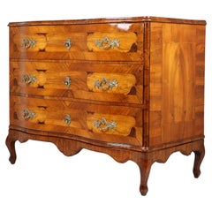 Antique Late 18th Century Baroque Commode with Burl Walnut