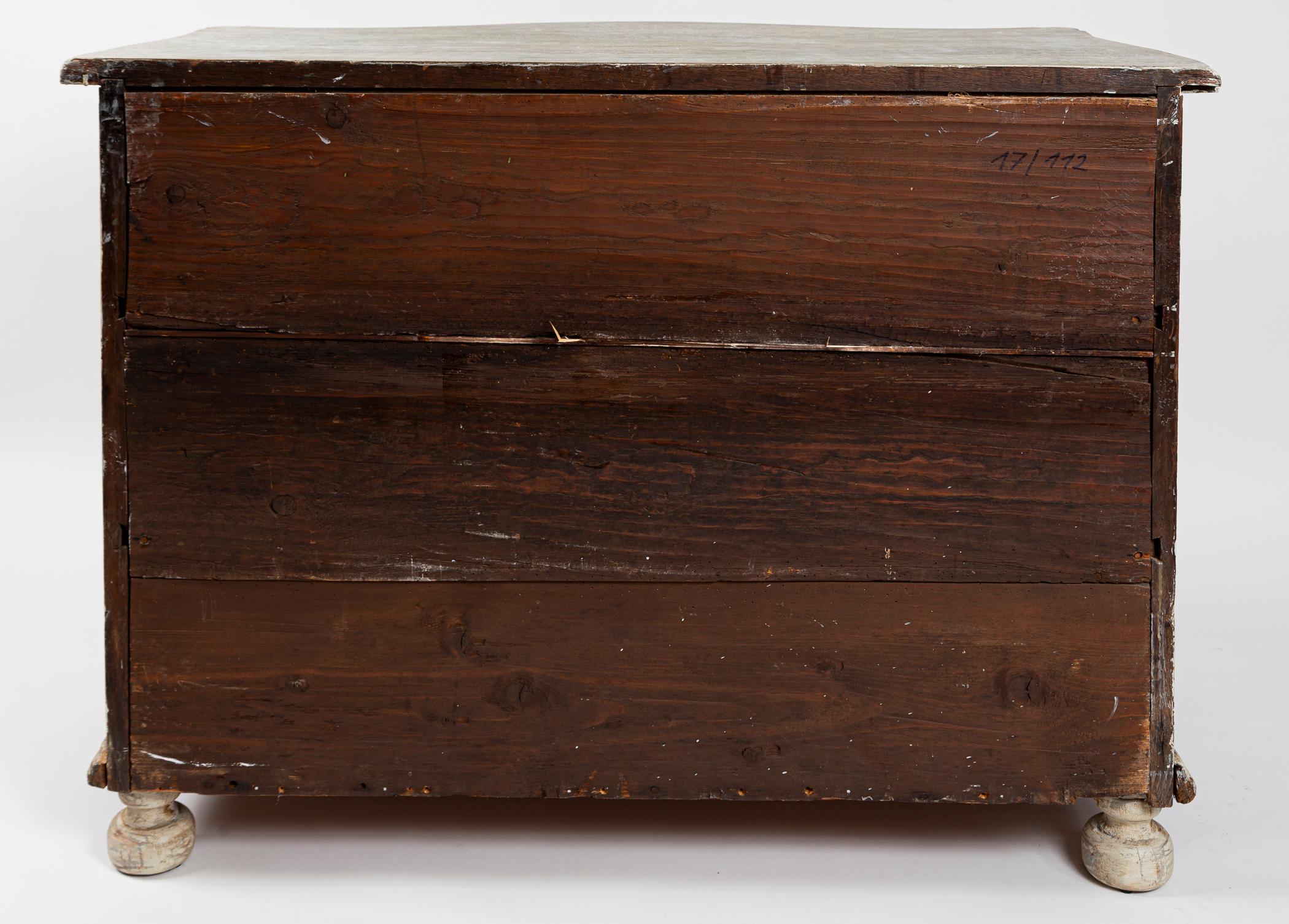 Late 18th Century Baroque Painted Chest Of Drawers For Sale 9