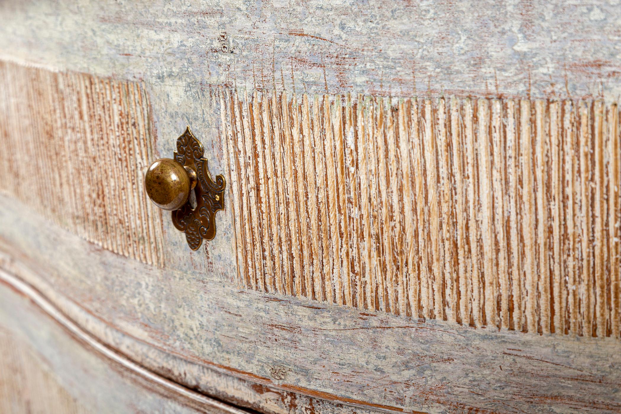 Late 18th Century Baroque Painted Chest Of Drawers For Sale 1