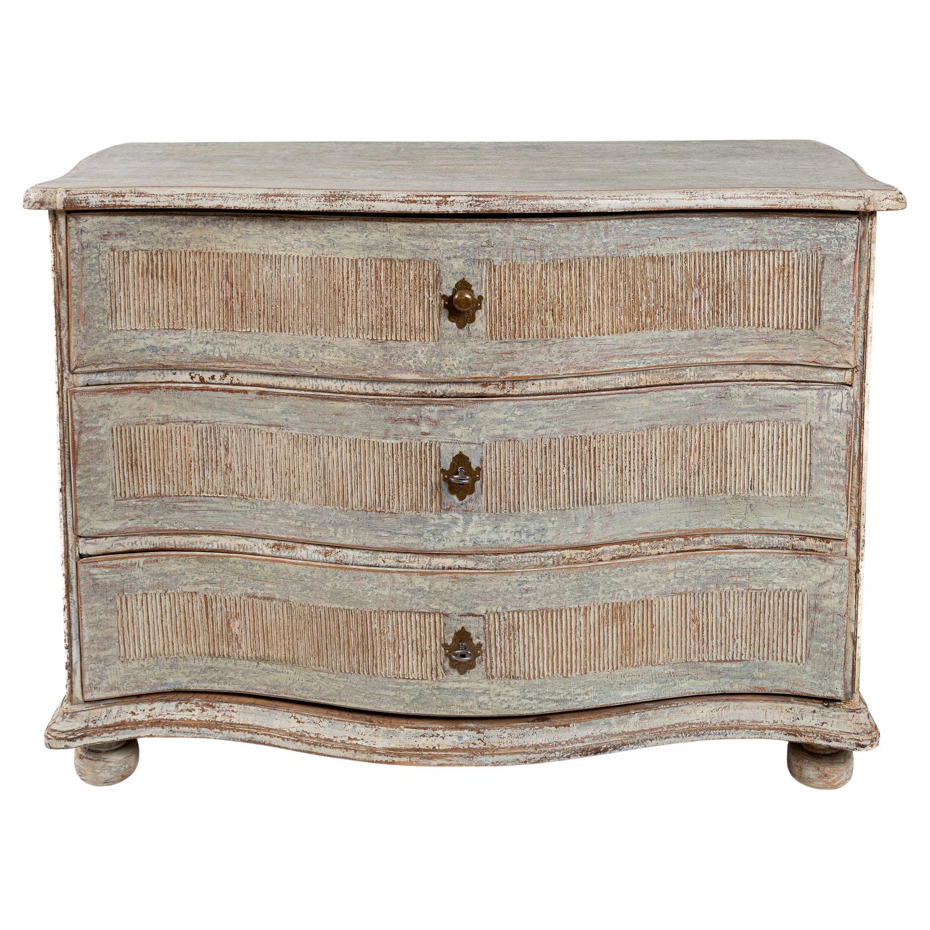 Late 18th Century Baroque Painted Chest Of Drawers For Sale