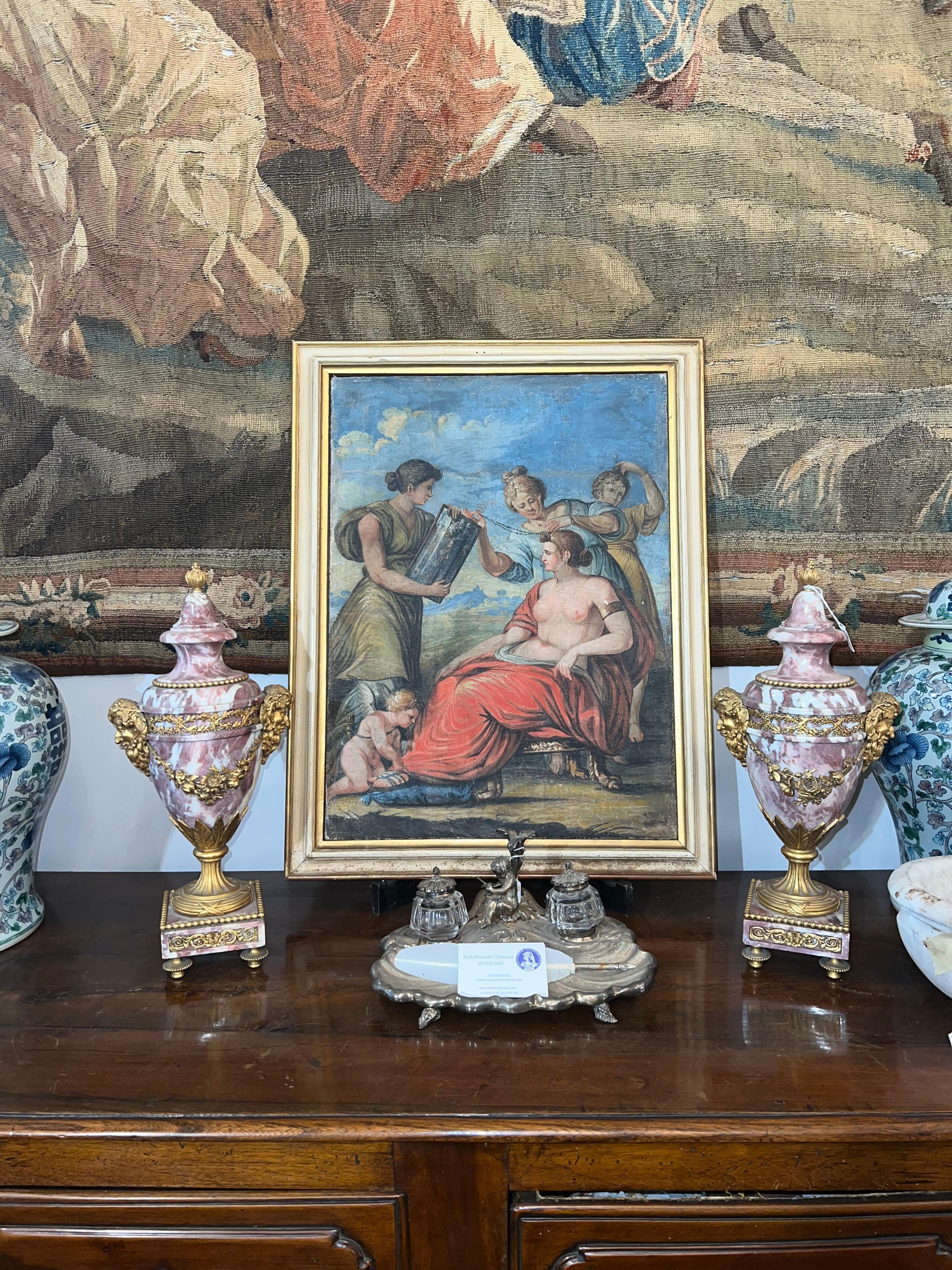 Late 18th Century, Bath of Venus, Tempera on Canvas For Sale 3