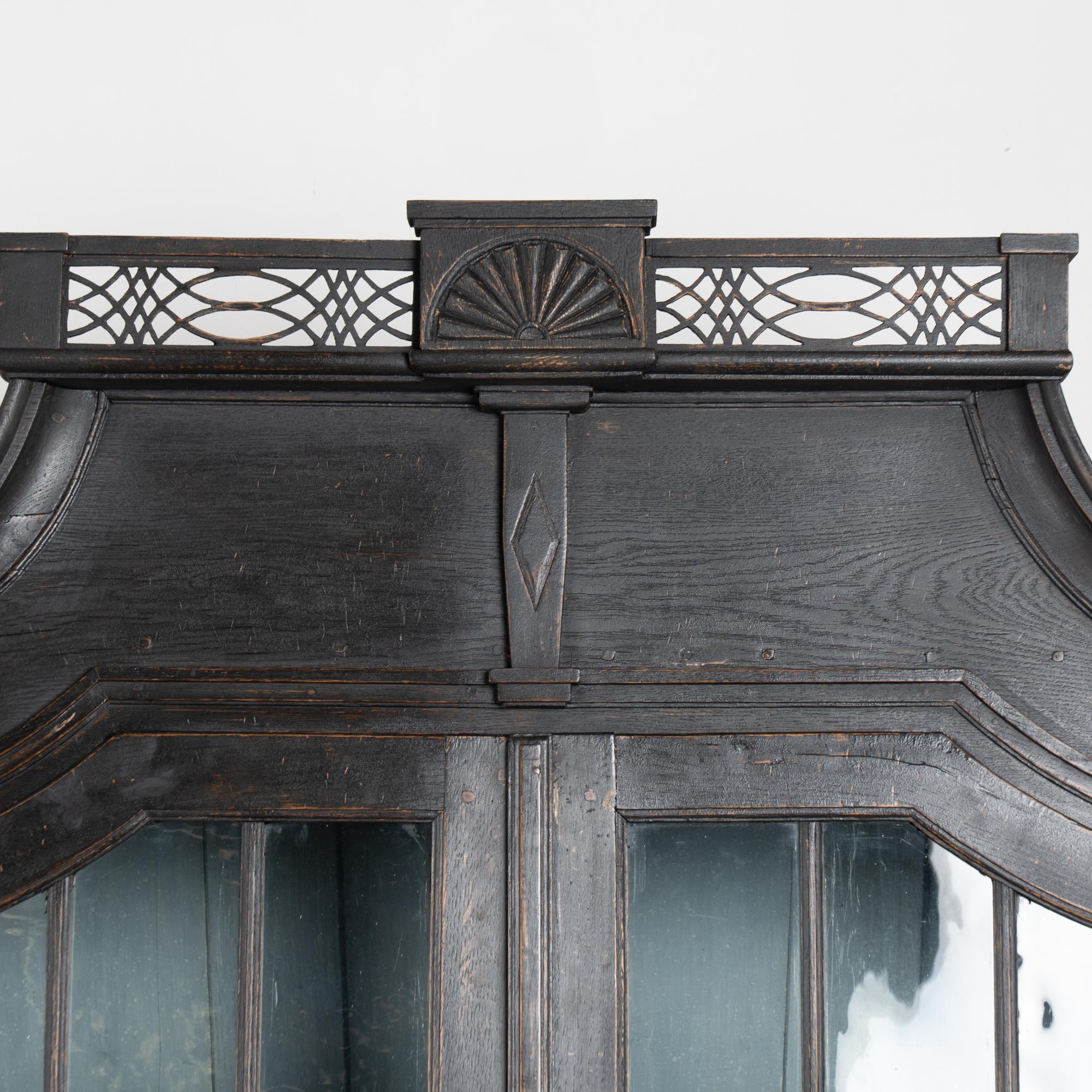 Legno Armadietto a vetrina in Oak Oak della fine del XVIII secolo proveniente dalla Danimarca in vendita