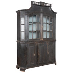 Vitrine en chêne noir de la fin du XVIIIe siècle, Danemark