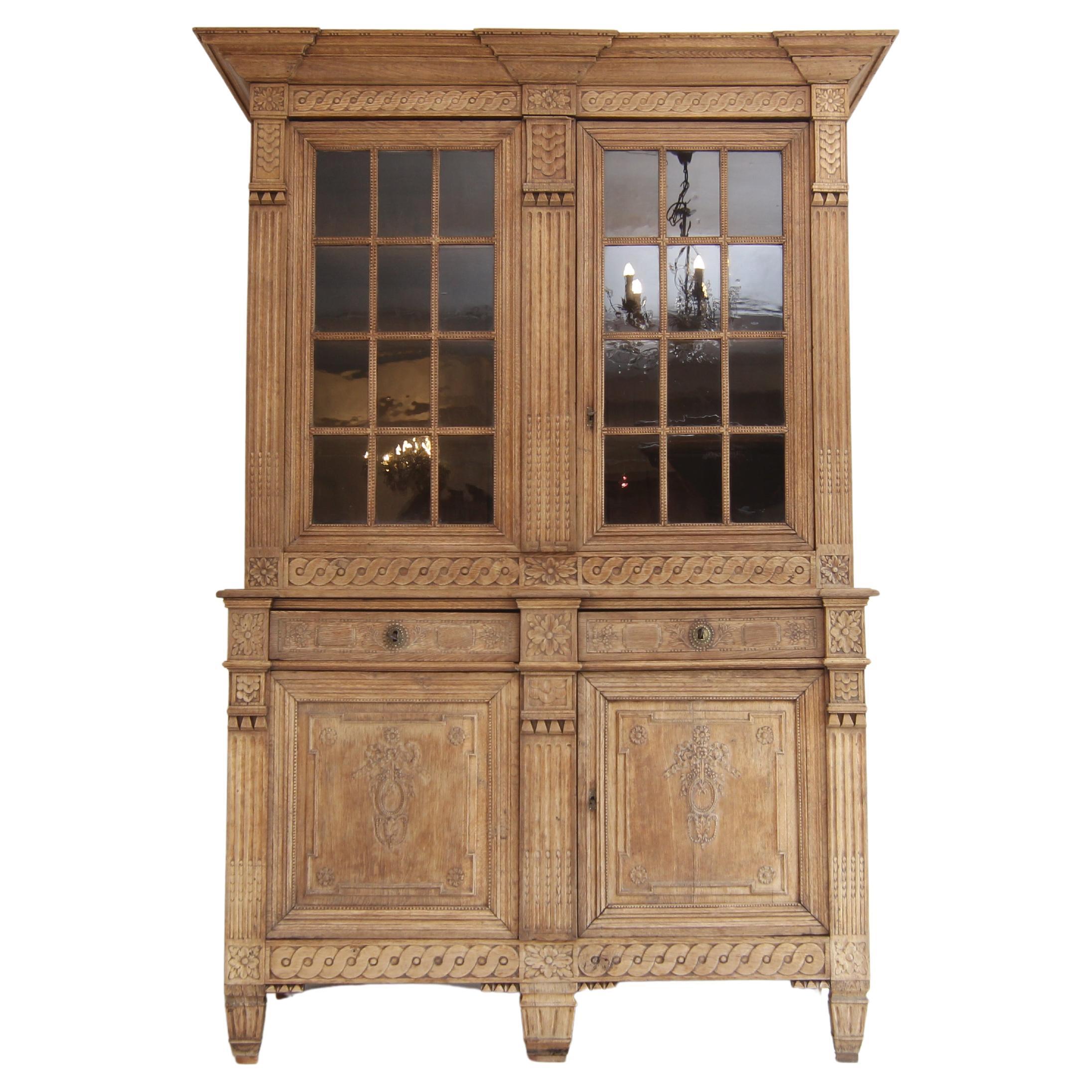 Late 18th Century Bleached Oak Louis XVI Cabinet