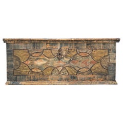 Late 18th Century Blu Painted Blanket Chest