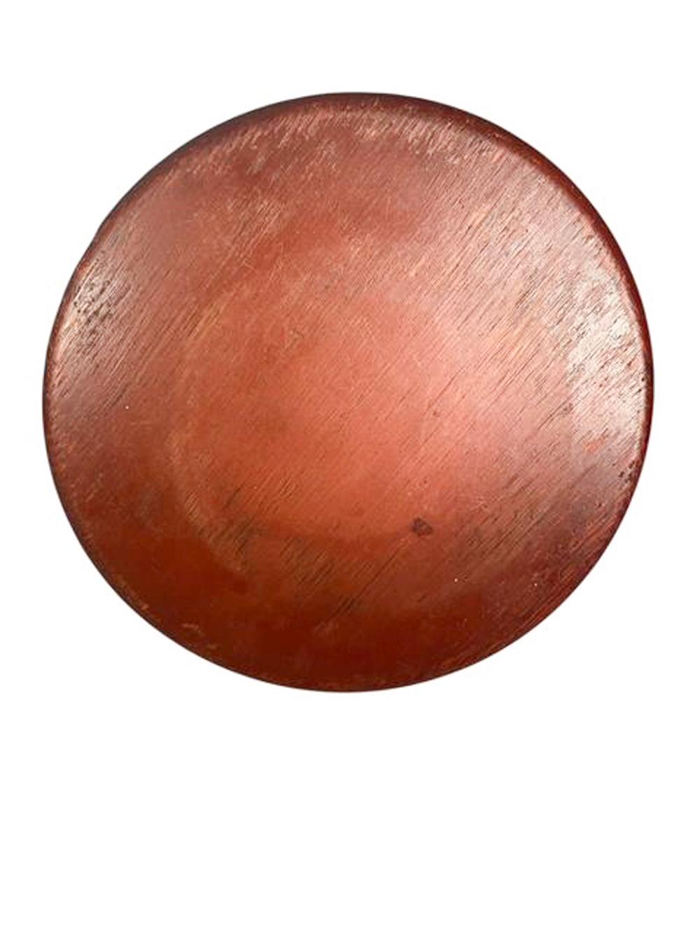Folk Art Late 18th Century Boldly Turned Windsor Stool in Old Red Paint For Sale