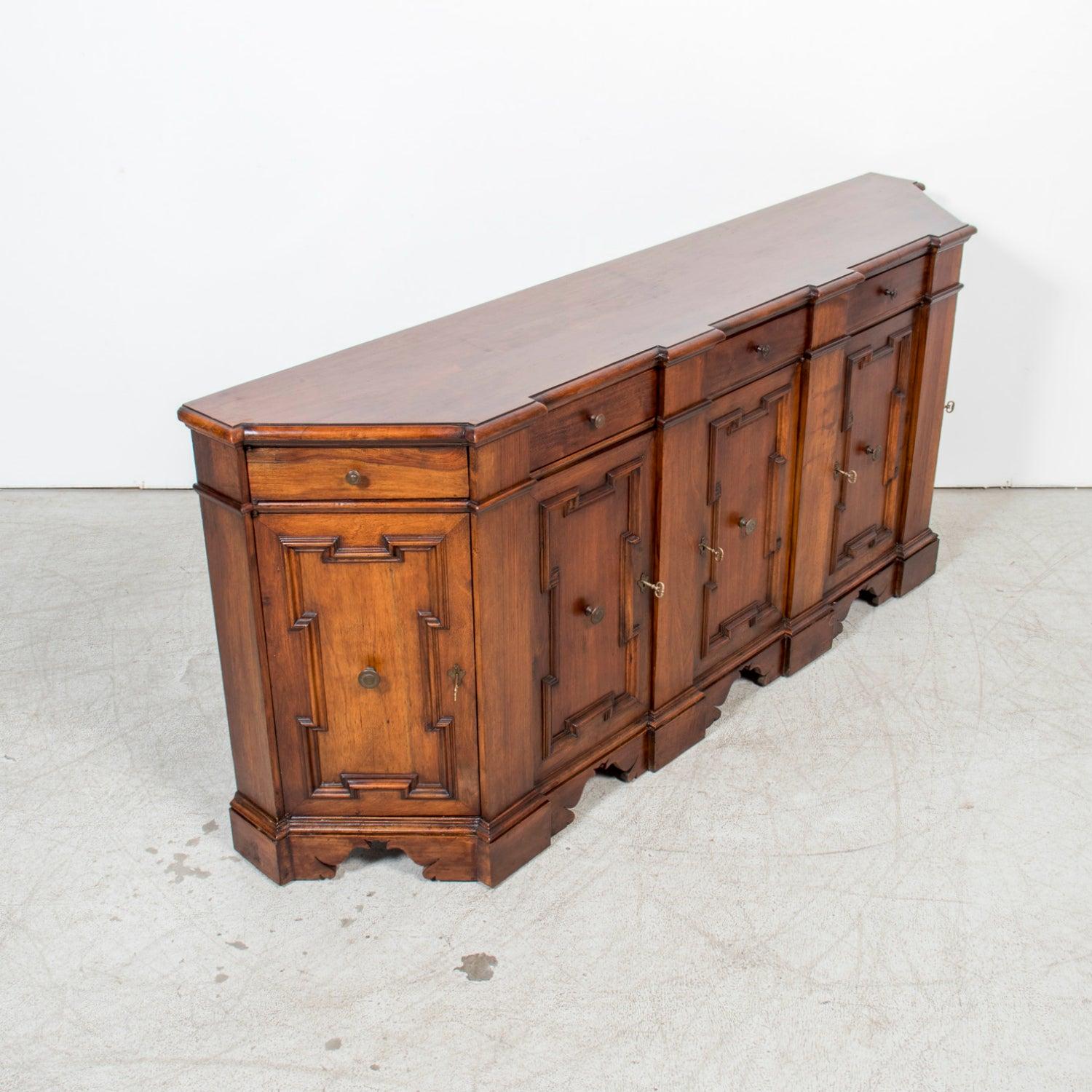 Crédence Scantonata en noyer de style baroque italien sculpté de la fin du XVIIIe siècle en vente 8