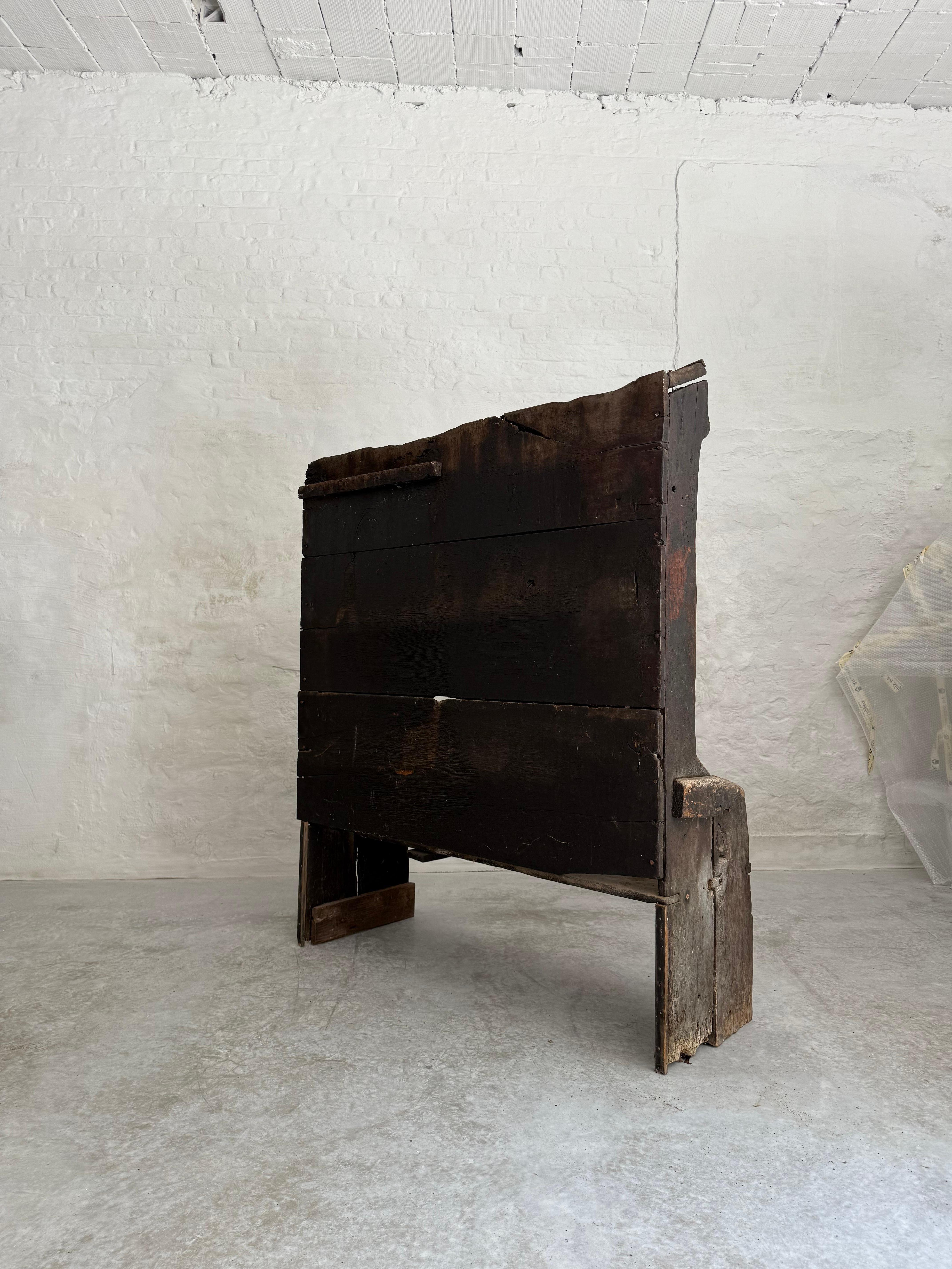 18th Century and Earlier Late 18th Century Catalan High Back Bench from the Pyrenees For Sale