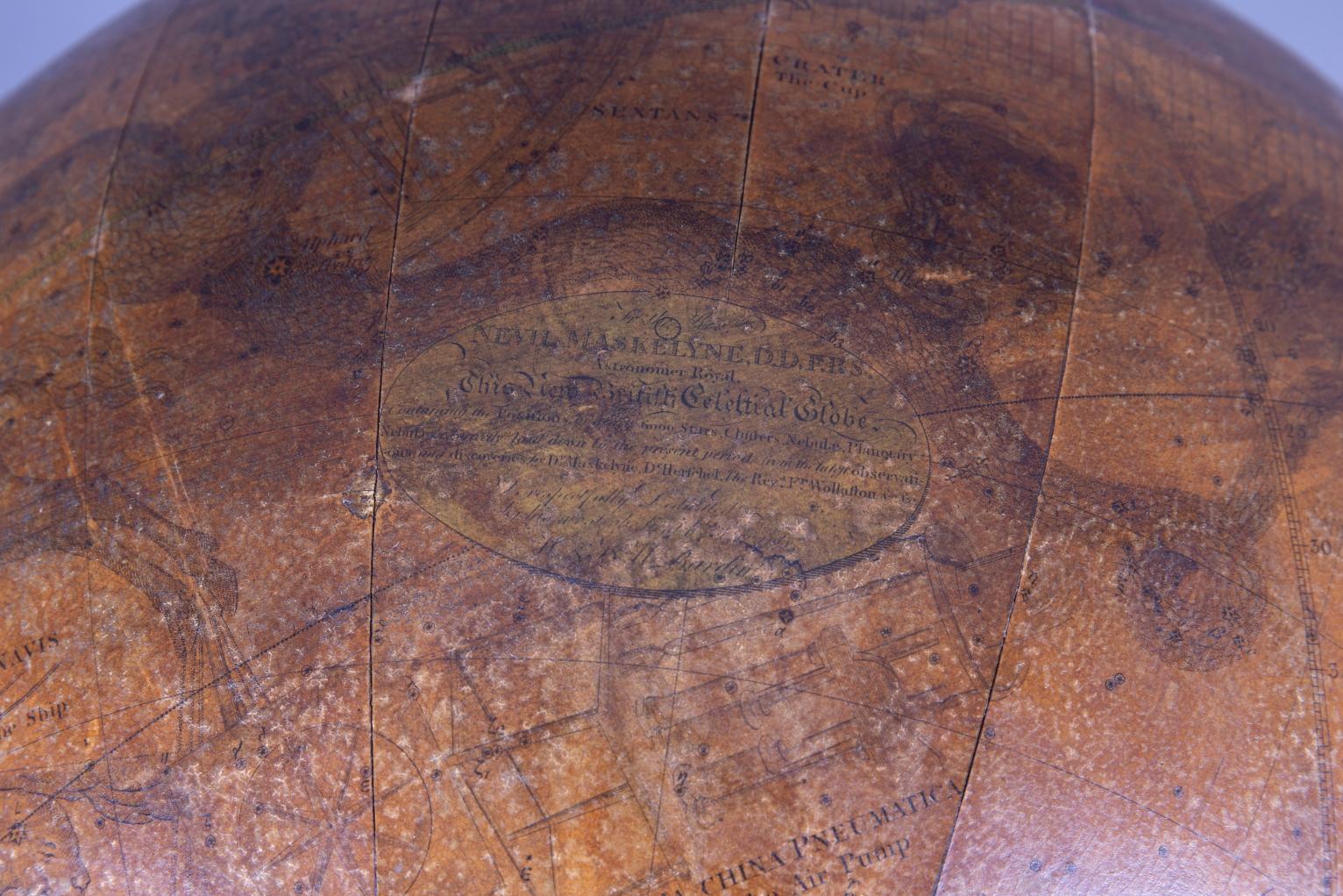 Woodwork Globe/map Celestial 18th century