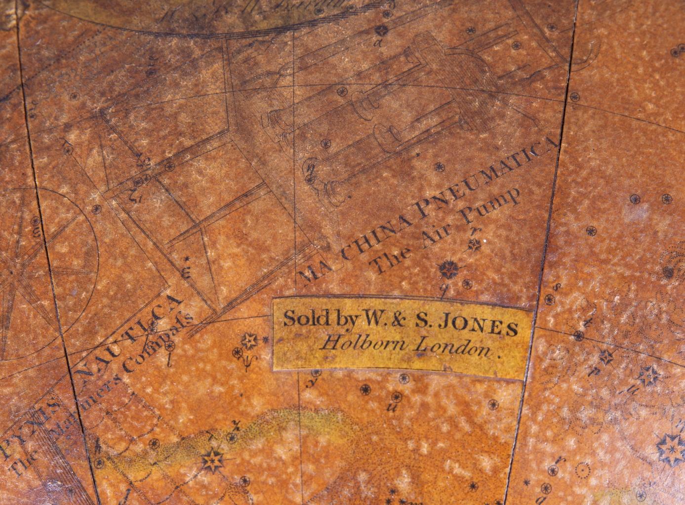 Wood Globe/map Celestial 18th century