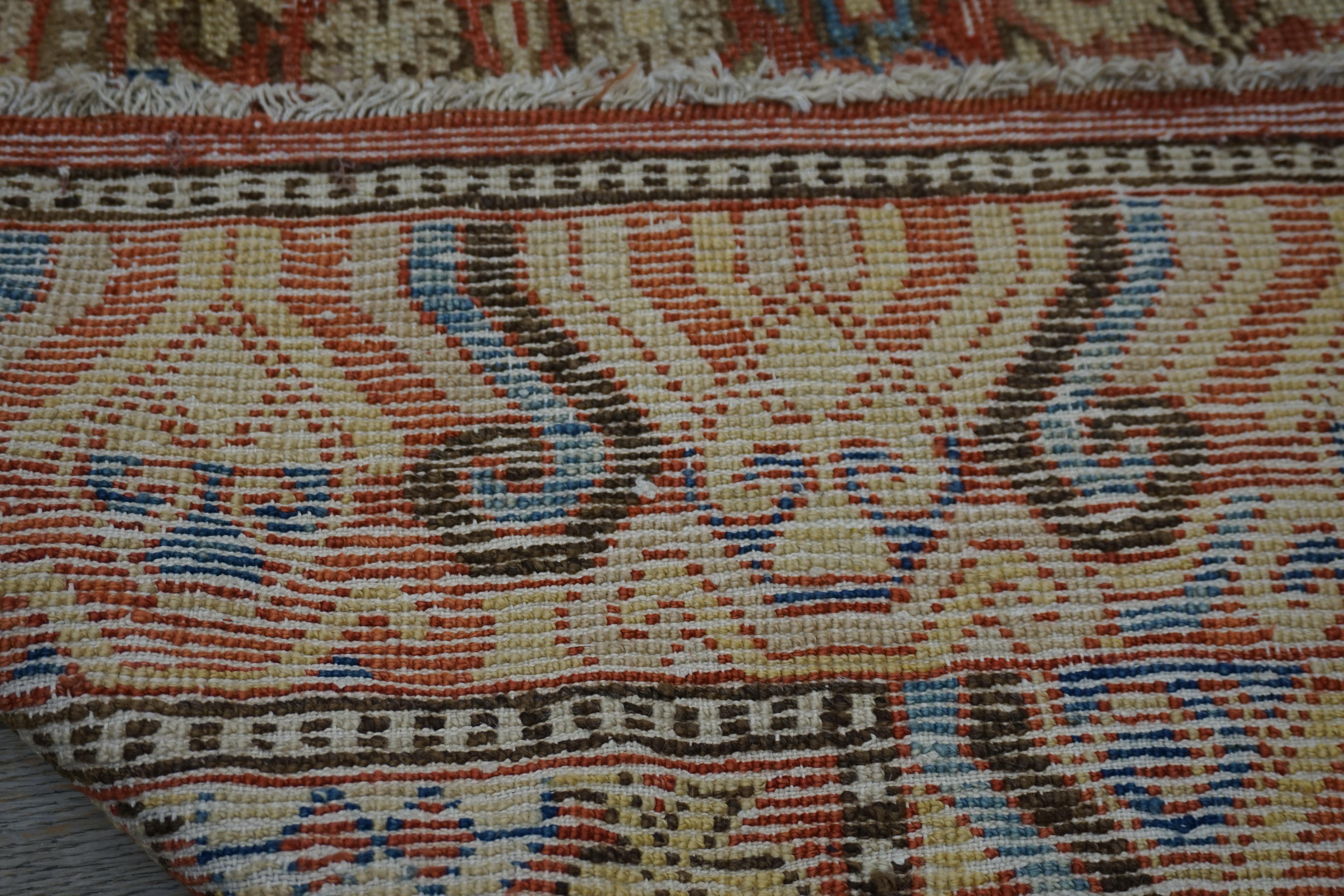 Hand-Knotted Late 18th Century Central Asian 