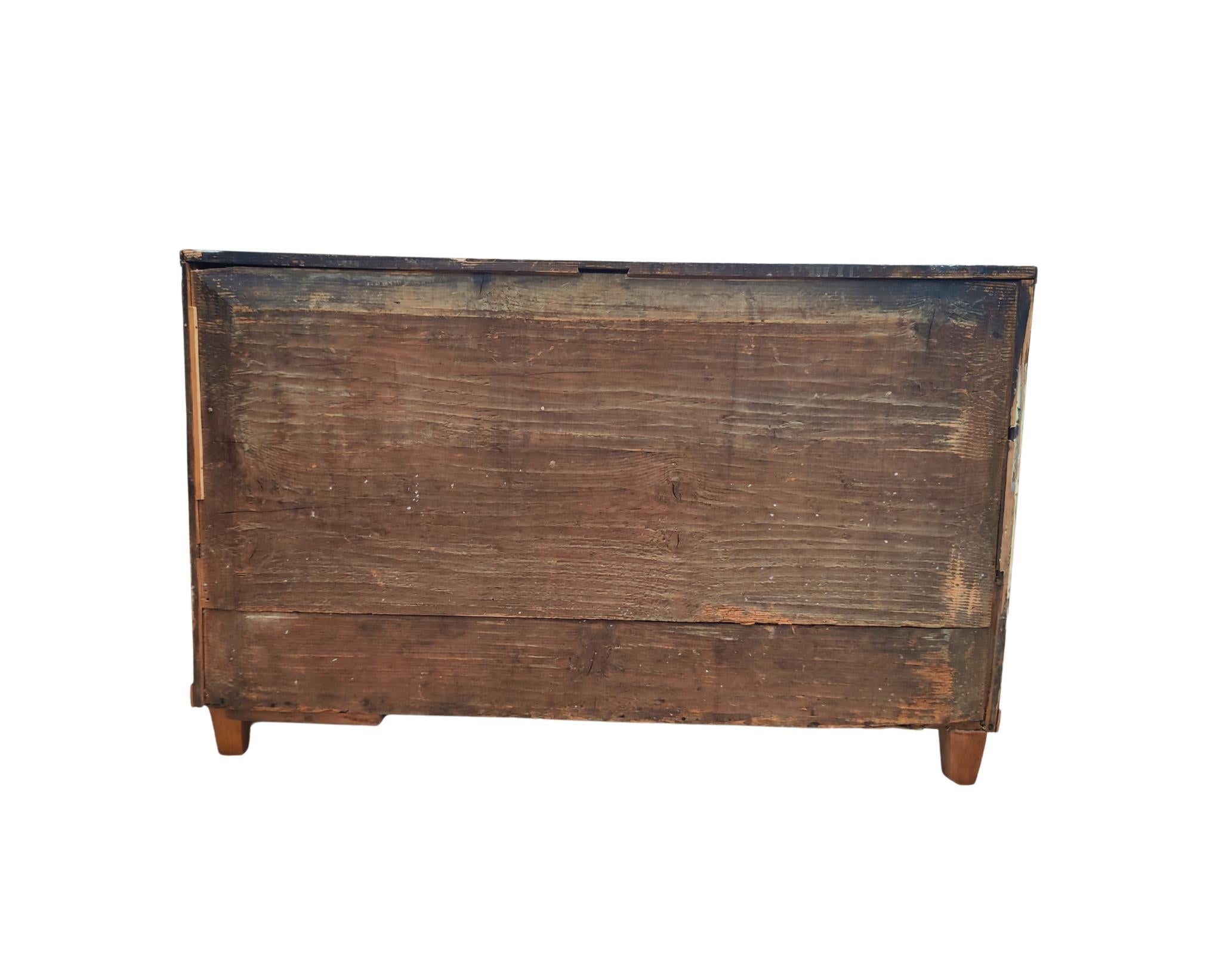 Polished Late 18th Century Cherrywood Commode with Brass Mounts, circa 1790 For Sale