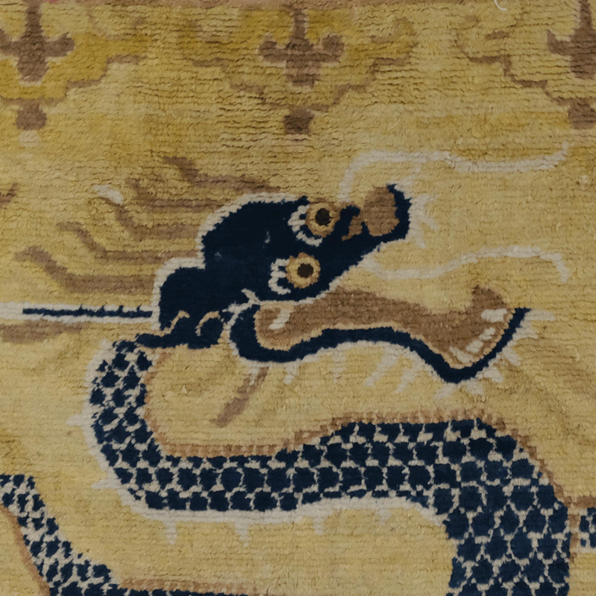Late 18th Century Chinese Antique Ningxia Pillar Rug For Sale 1