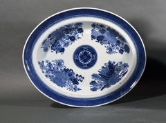 Late 18th Century Chinese Export Porcelain Blue Fitzhugh Soup Tureen and Stand