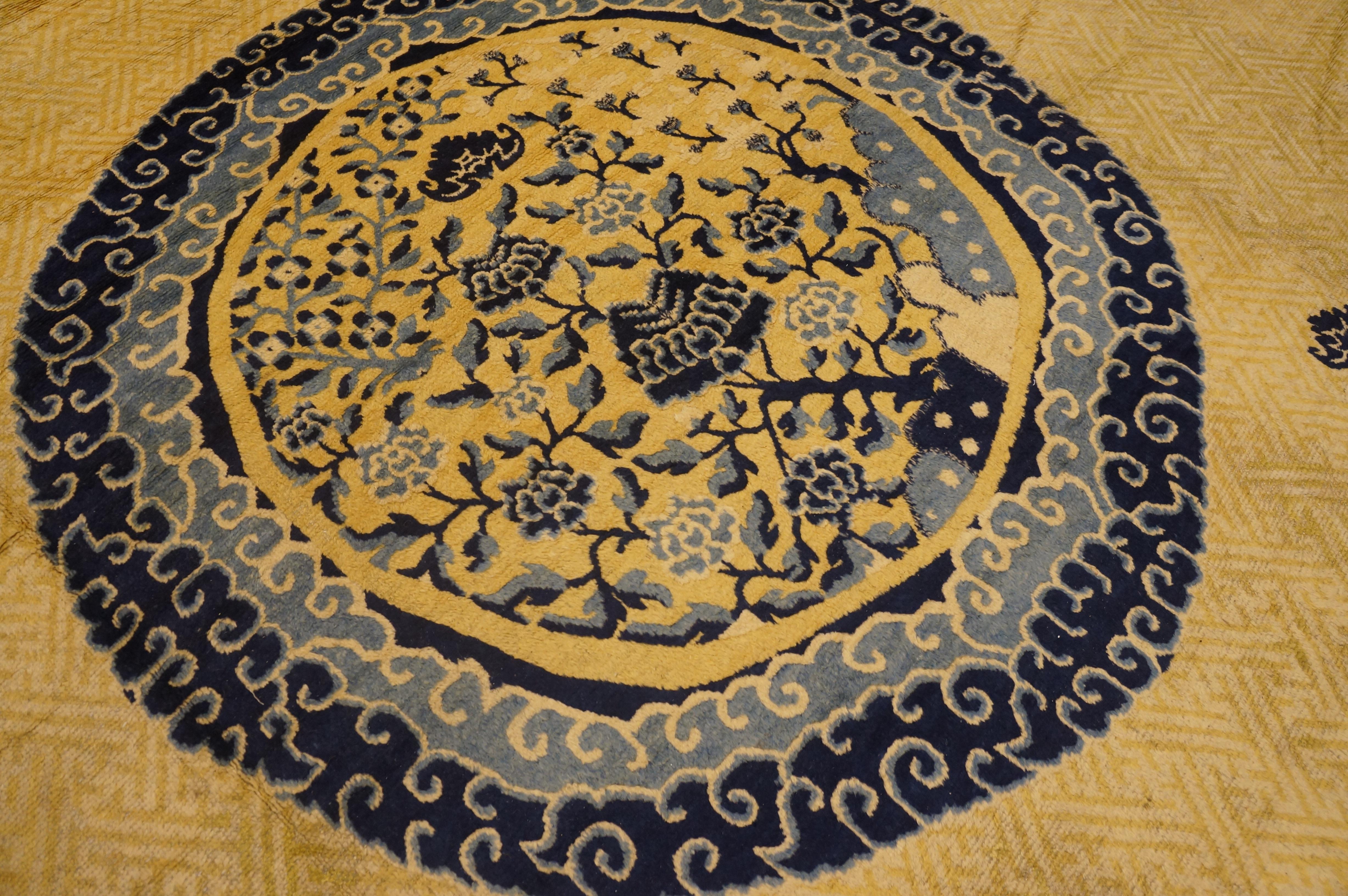 Chinesischer Ningxia-Teppich aus dem späten 18. Jahrhundert ( 412 x 503 cm - 13'6