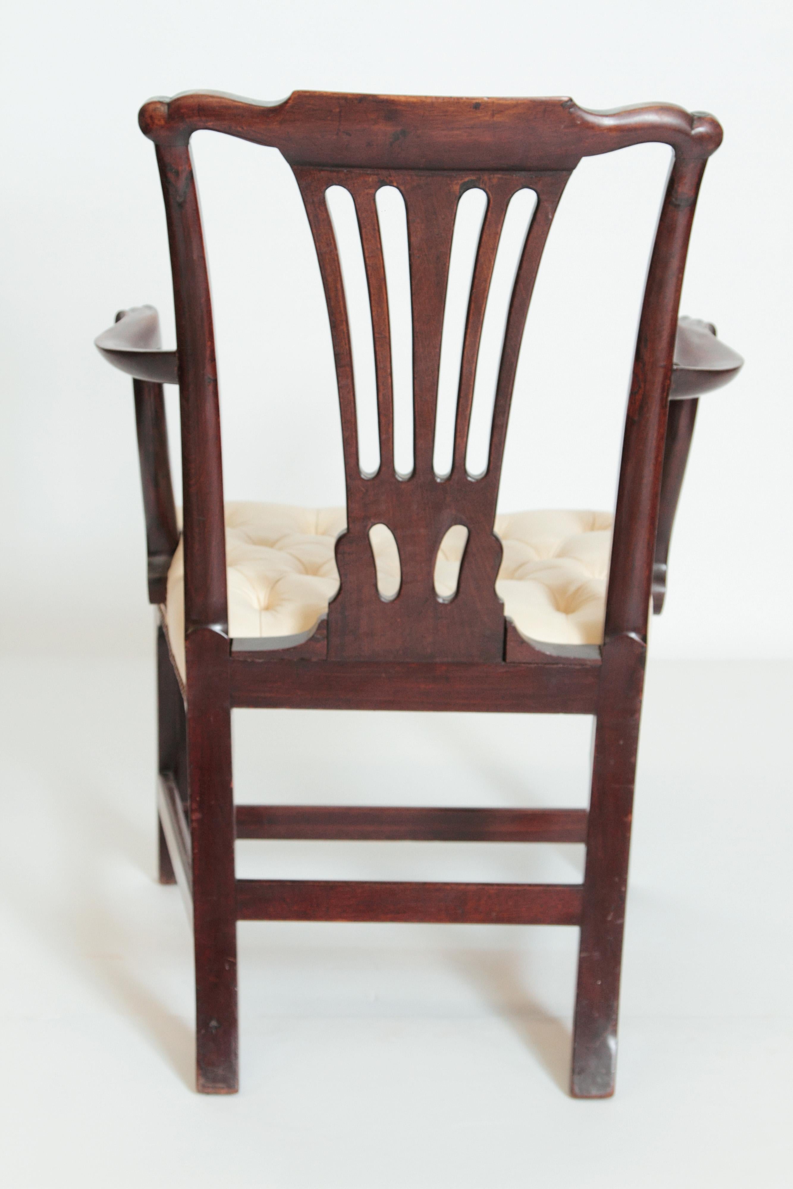 Late 18th Century Chippendale Mahogany Armchair 1